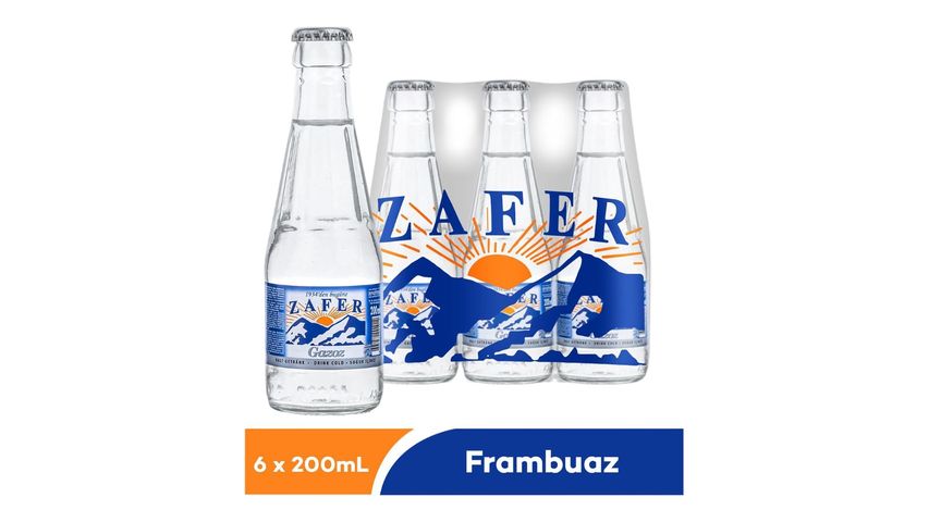 Zafer Glass Bottle Gazoz 6 x 200 ml