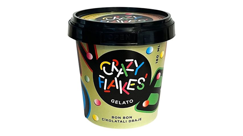 Crazy Flakes Gelato Bon Bon Chocolate Dragee Ice Cream 180 ml