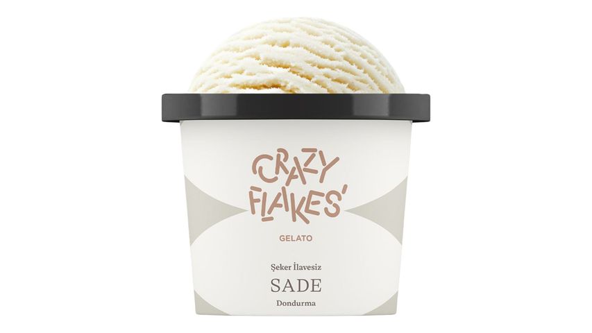 Crazy Flakes Gelato Şeker İlavesiz Sade Dondurma 180 ml