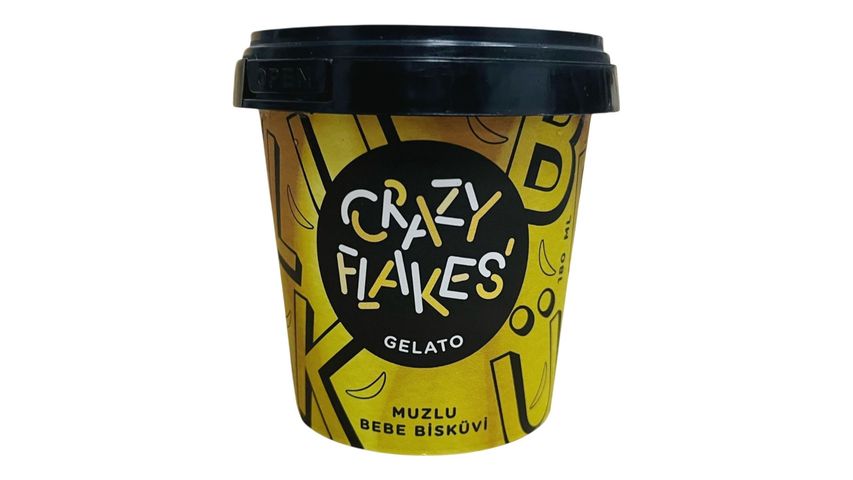 Crazy Flakes Gelato Banana & Baby Biscuit Ice Cream 180 ml