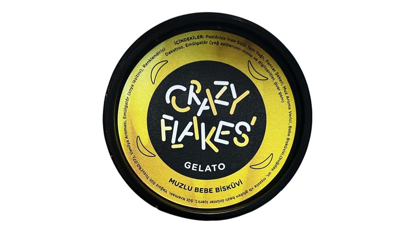 Crazy Flakes Gelato Banana & Baby Biscuit Ice Cream 180 ml
