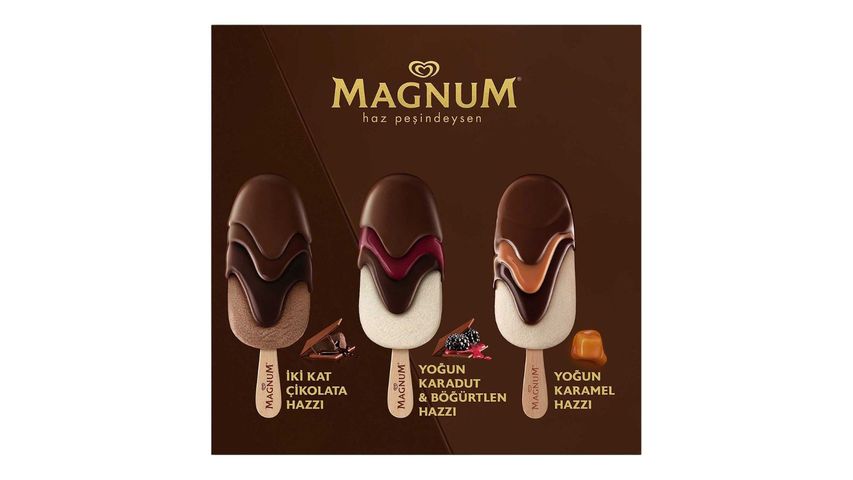 Algida Magnum Mini Double Chocolate, Black Mulberry & Caramel 6-Pack