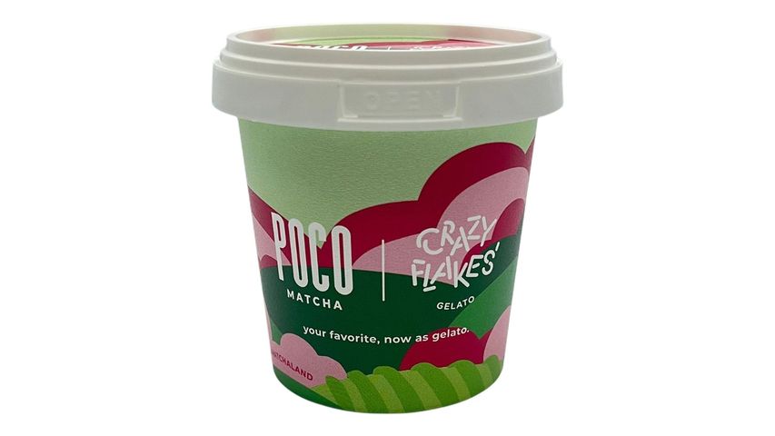 Crazy Flakes X Poco Çilekli Matcha Dondurma 180 ml