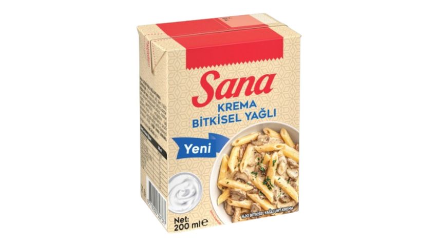 Sana Bitkisel Yağlı Yemeklik Krema 200 ml