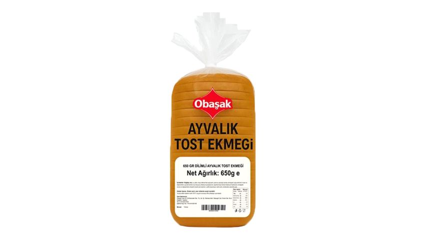 Obaşak Yarım Ayvalık Tost Ekmeği 650 g