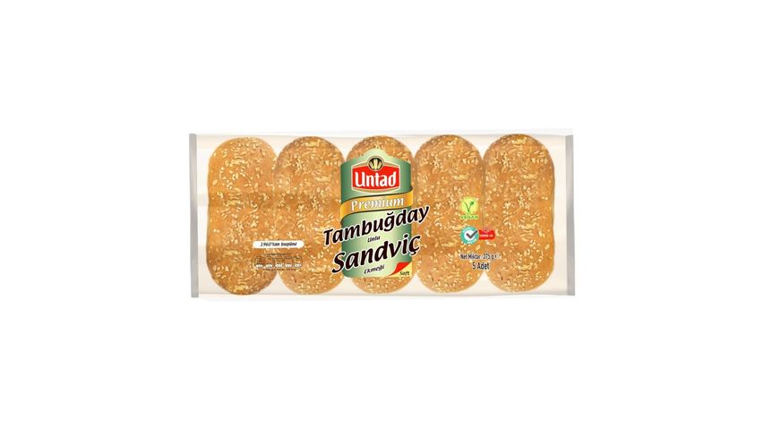 Untad Premium Tambuğdaylı Sandviç Ekmeği 5'li 5 x 75 g