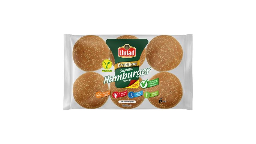Untad Premium Susamlı Hamburger Ekmeği 510 g