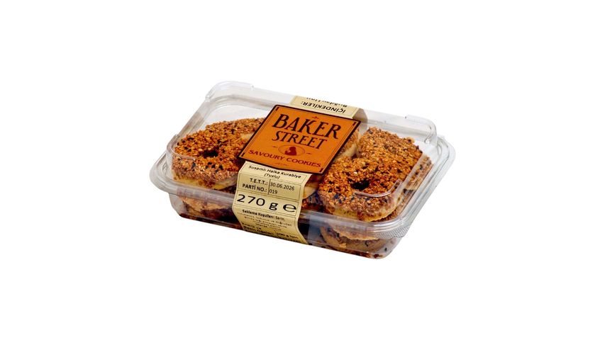 Baker Street Susamlı Halka Kurabiye - Tuzlu 270 g
