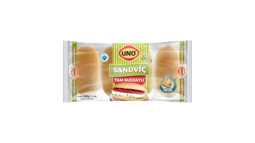 Uno Tam Buğdaylı Sandviç Ekmeği 4 x 70 g