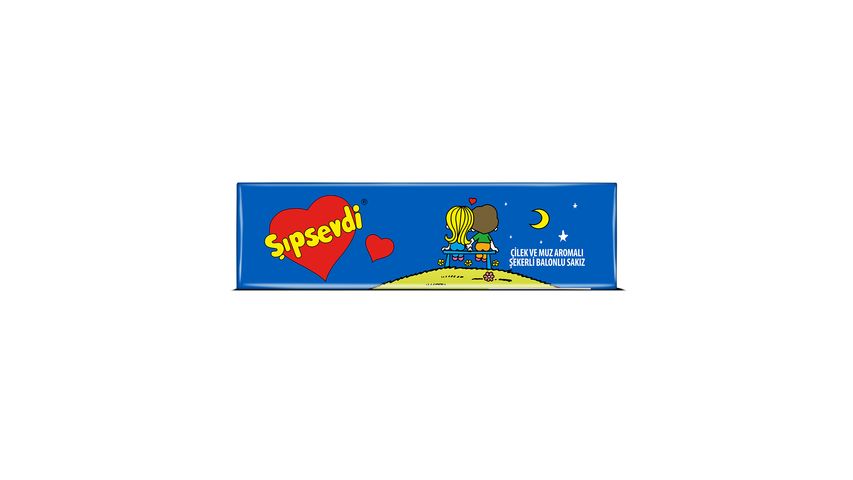 Şıpsevdi Çilek & Muz Aromalı Balonlu Sakız 25 g
