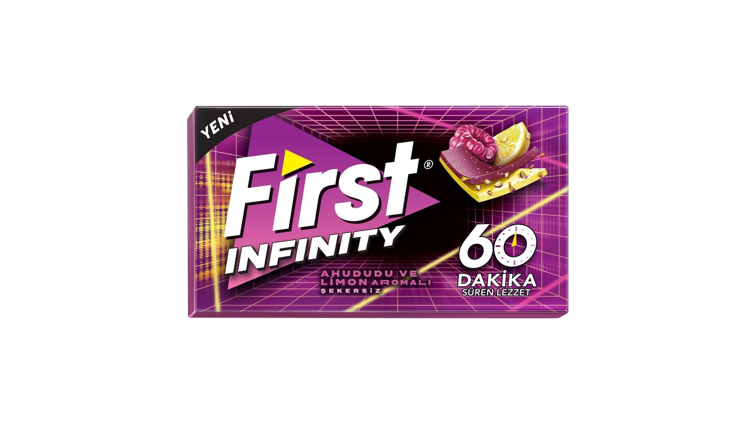 Buy First 60 Minutes Raspberry and Lemon Flavored Sugar-Free Gum
