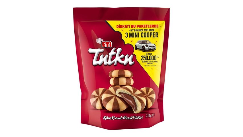 Eti Tutku Bag Cocoa Cream Mosaic Biscuit 210 g