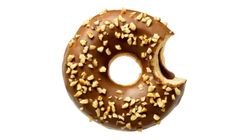 Donut Worry Be Happy Hazelnut Chocolate Filled Donut 1 Piece