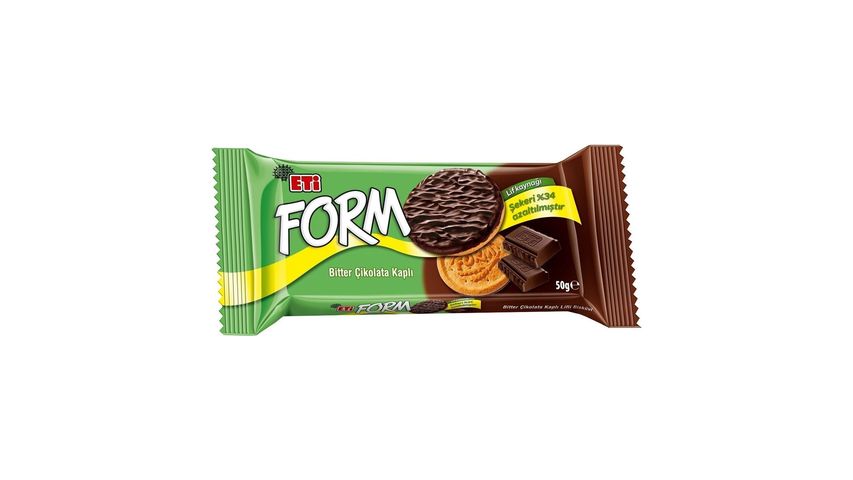 Eti Form Bitter Çikolata Kaplı Lifli Bisküvi 50 g