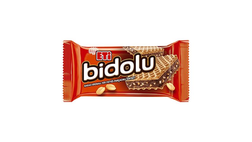 Eti Bidolu Kakao Kremalı Yer Fıstığı Parçacıklı Gofret 36 g