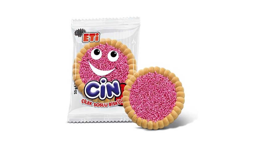 Eti Cin Strawberry Jelly Biscuits 25 g