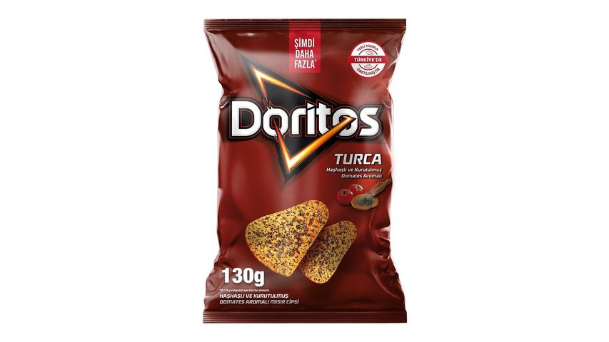Doritos Turca Haşhaş ve Kurutulmuş Domates Aromalı Mısır Cipsi Süper Boy 130 g