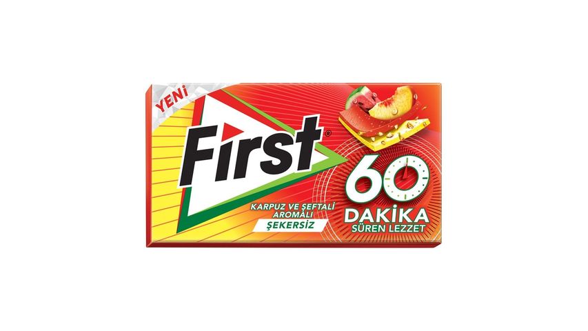 First 60 Minutes Watermelon & Peach Flavored Sugar-Free Gum 27 g