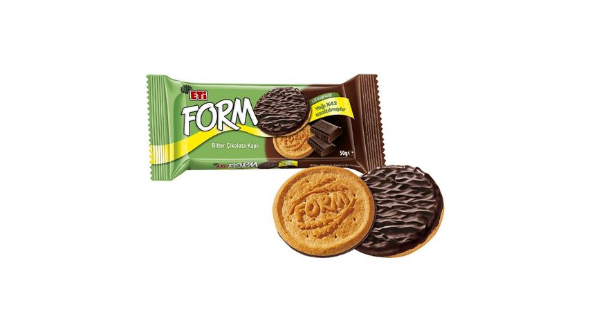 Eti Form Bitter Çikolata Kaplı Lifli Bisküvi 50 g