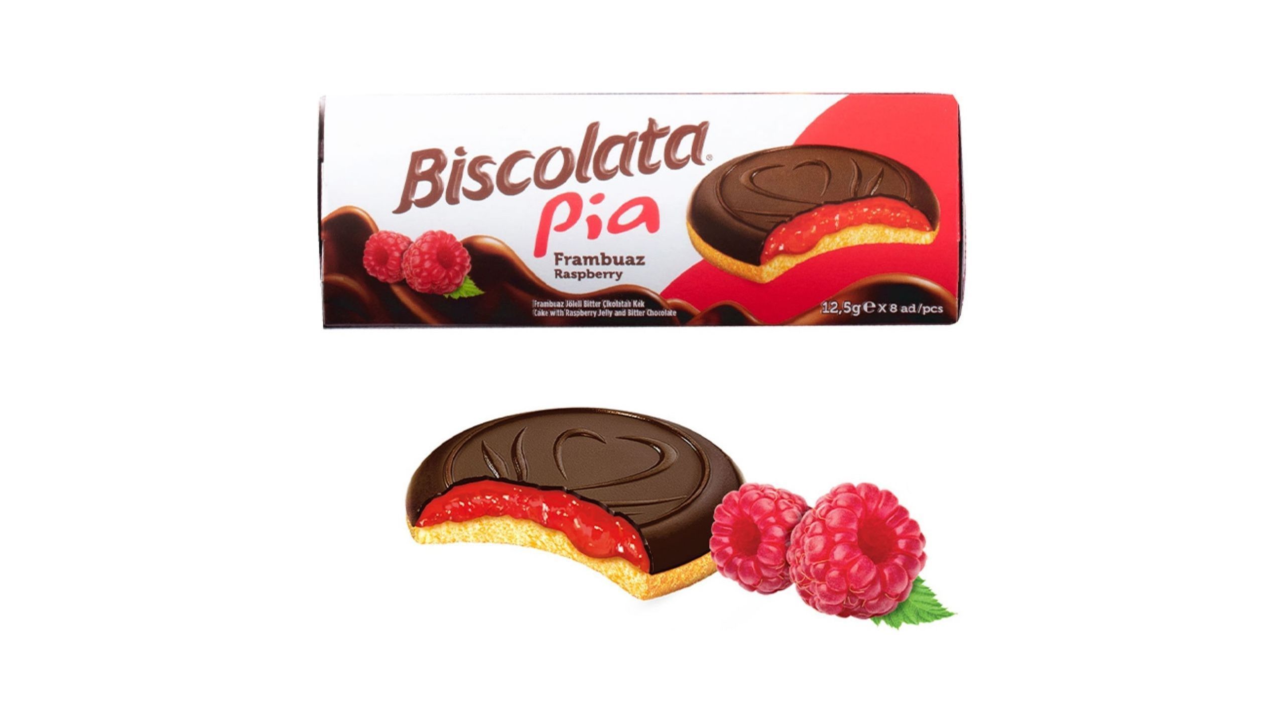 Biscolata Pia Raspberry Cake 100 g satın al | Yemeksepeti Market