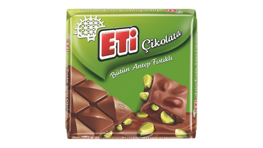 Eti Bütün Antep Fıstıklı Kare Çikolata 60 g