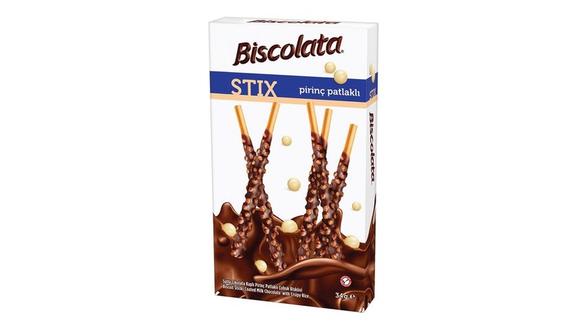 Biscolata Stix Pirinç Patlaklı Bisküvi 34 g
