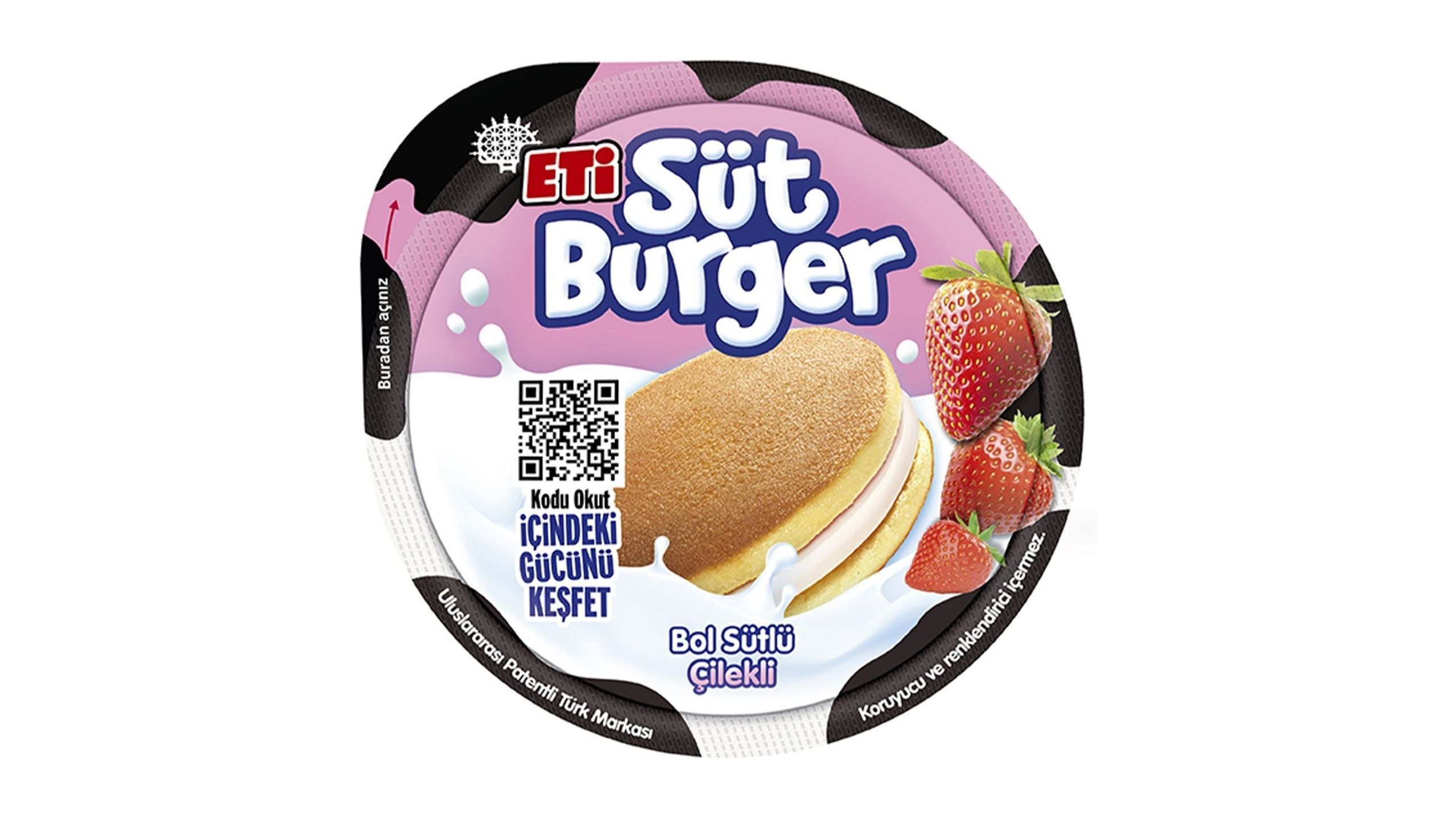 Eti Süt Burger Çilekli Krema Dolgulu Ballı Kek 35 g