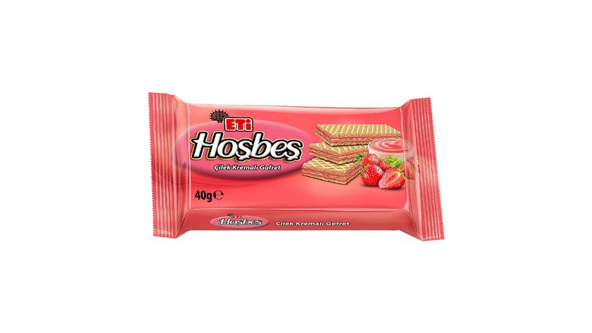 Eti Hoşbeş Çilek Kremalı Gofret 40 g