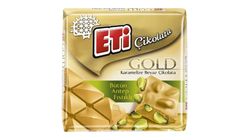 Eti Chocolate Gold Pistachio Caramelized White Square Chocolate 60 g
