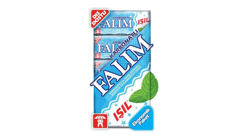 Falım Karbonatlı & Nane Aromalı Ekonomik Paket Şekersiz Sakız 35 g