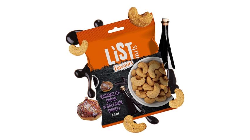 List Flavors Caramelized Onion & Cashew with Balsamic Vine gar 100 g