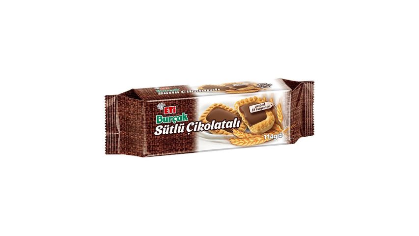 Eti Burçak Sütlü Çikolatalı Bisküvi 114 g