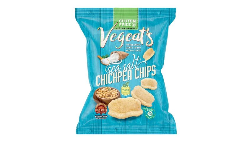 Vegeat's Baked Chickpea Chips with Sea Salt 50g