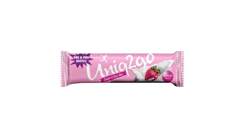 Uniq2go Sweet and Sour Strawberry Probiotic Protein Bar 38 g