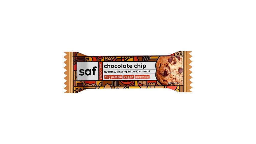 Saf Nutrition Çikolata Parçalı Enerji Bar 50 g
