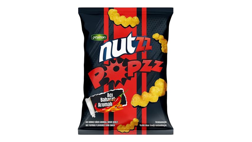 Nutzz Popzz Acı Baharat Aromalı Mısır Çerezi 90 g
