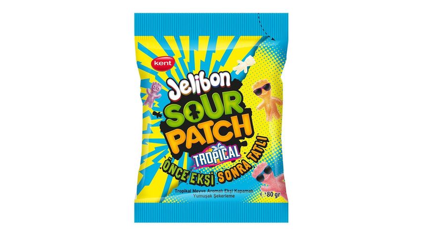 Jelibon Sour Patch Kids Tropical Fruit Flavored Candy 80 g