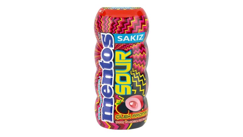 Mentos Gum Strawberry Flavored Chewing Gum 30 g
