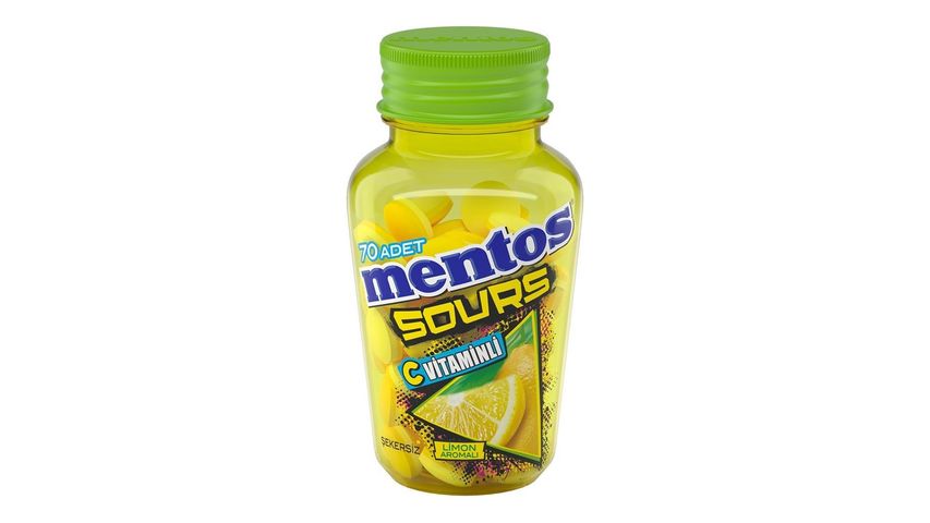 Mentos Sour Limon Aromalı Sakız 49 g
