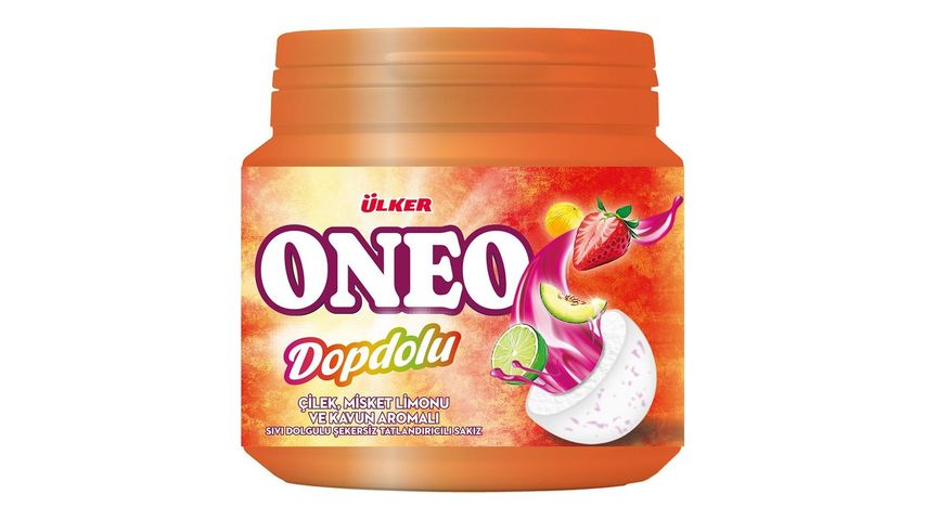 Oneo Full Fruit Flavored Bottled Chewing Gum 76 g