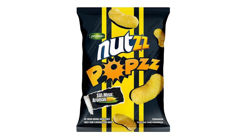 Nutzz Popzz Süt Mısır Aromalı Mısır Çerezi 100 g