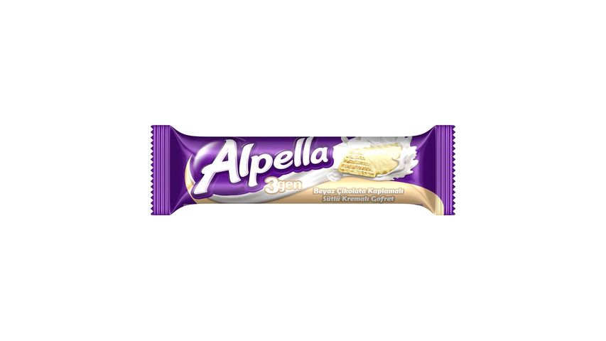 Ülker Alpella 3 gen Beyaz Çikolatalı Gofret 28 g