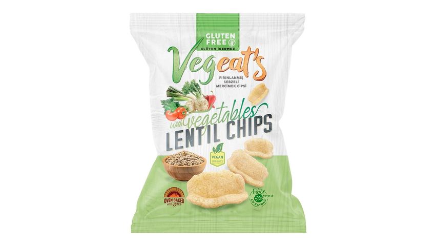 Vegeat's Baked Vegetable Lentil Chips 50g