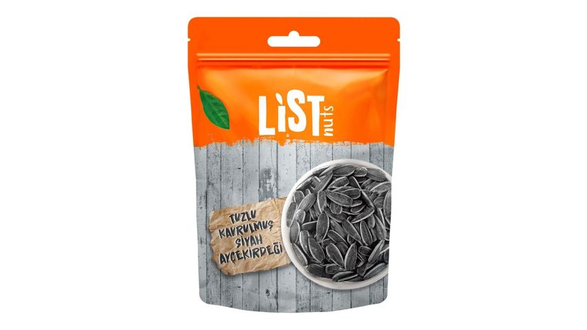 List Nuts Salted Roasted Black Sunflower Seeds 150 g
