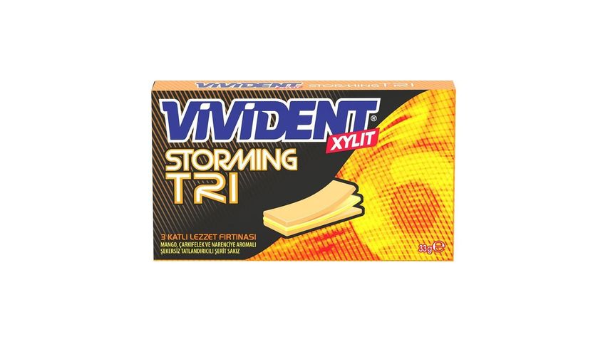Vivident Storming Mango, Passion Fruit & Citrus Flavored Gum 33 g