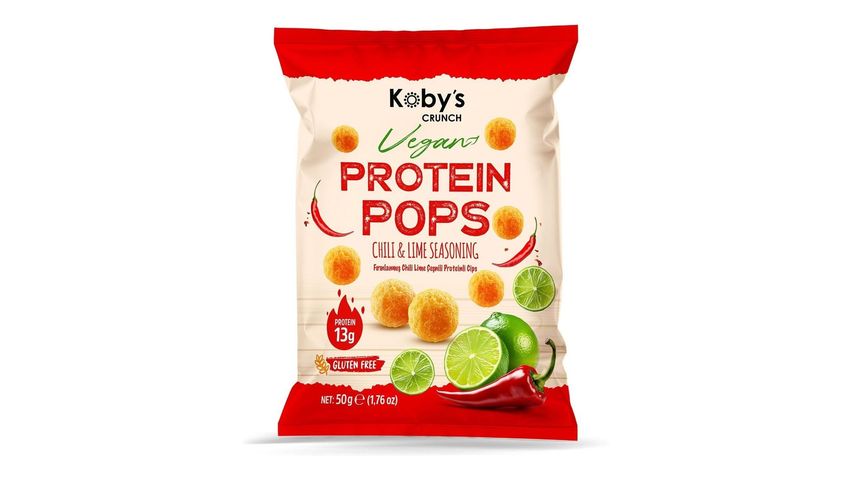 Koby's Crunch Chili Lime Çeşnili Protein Pops Cips 50 g