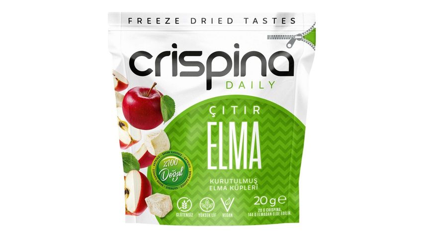 Crispina Kurutulmuş Çıtır Elma Küpleri 20 g