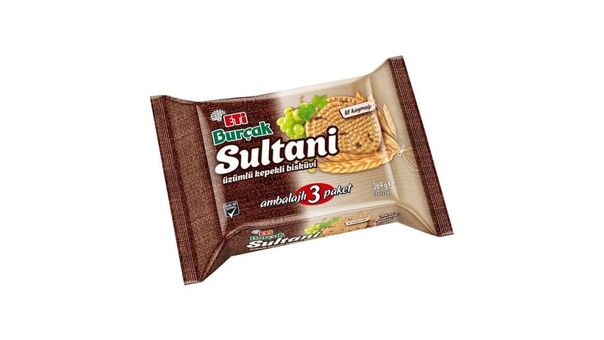 Eti Burçak Sultani Üzümlü Kepekli Bisküvi 369 g