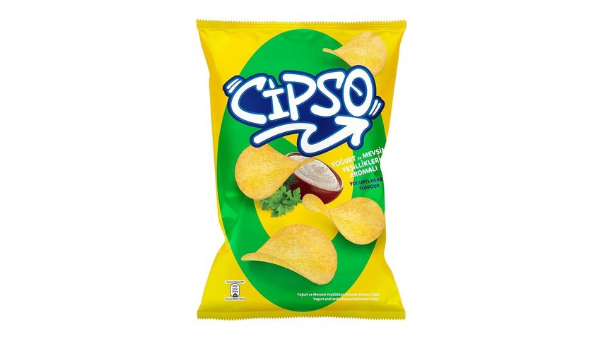 Cipso Thin Yogurt & Seasonal Greens Flavored Party Size Chips 160 g