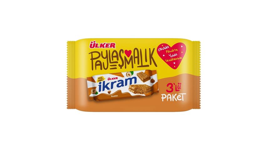 Ülker İkram Creamy Hazelnut Biscuits 3 x 84 g